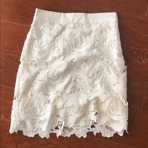 Xoxo white lace skirt